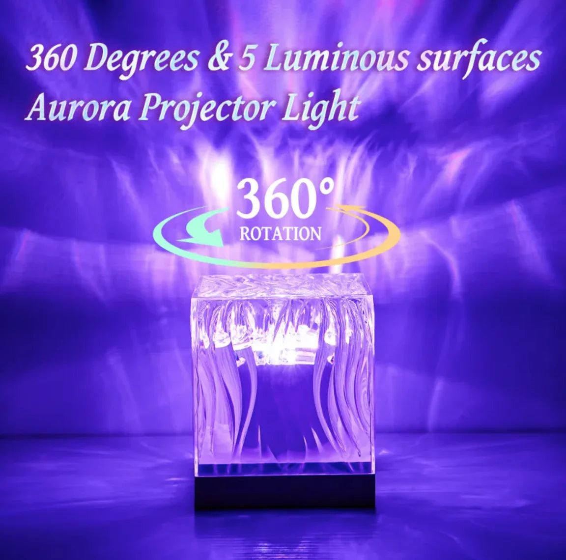 Lámpara de Proyección Aurora Boreal y Efecto Ondas de Agua